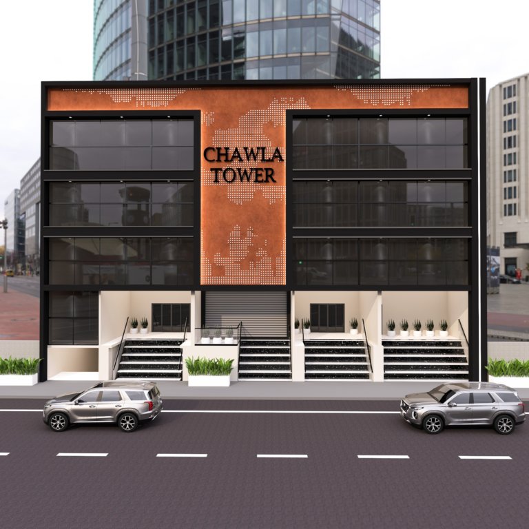 Contemporary Commercial Office Building Elevation