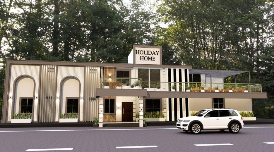 Modern Hotel Elevation Design
