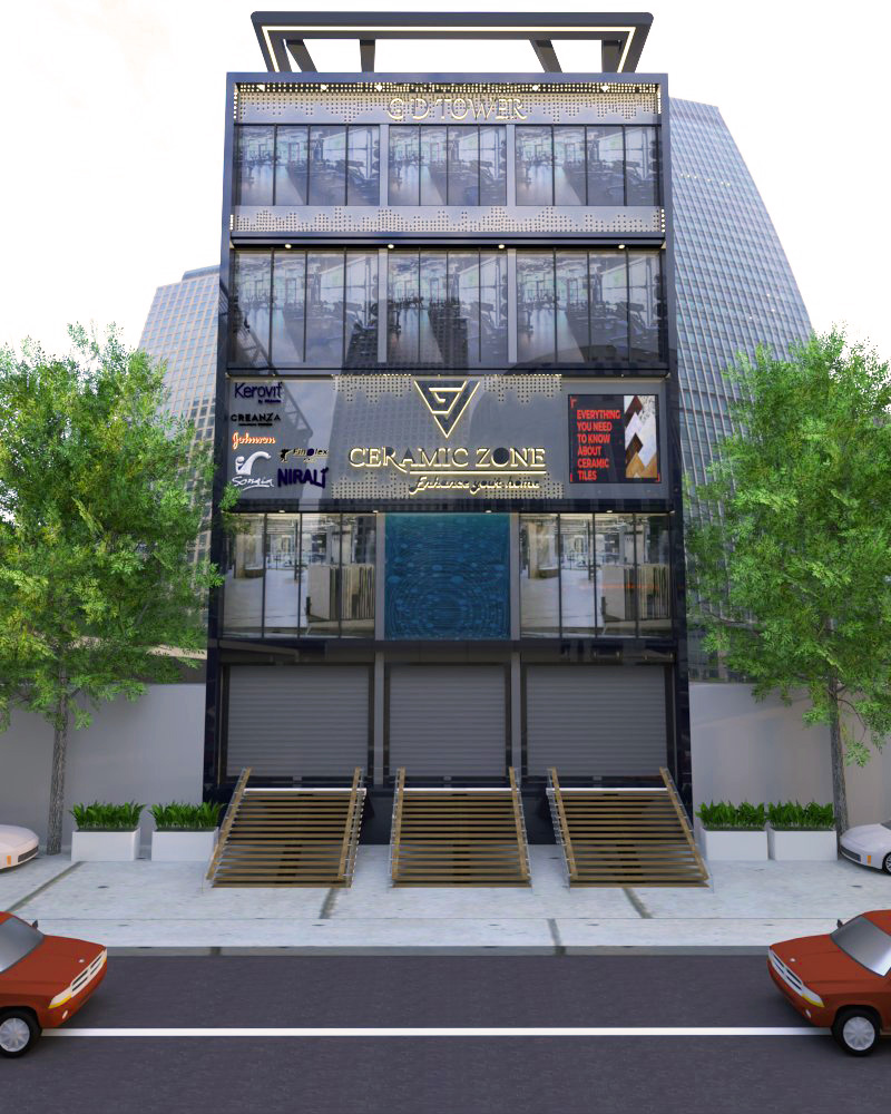 Modern Commercial Office Elevation