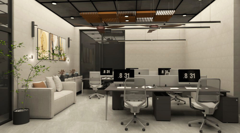 Industrial Theme Staff Area Design Ideas for Modern Offices
